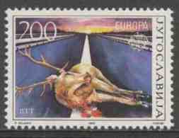 Jugoslavija Yugoslavia 1986 Mi 2157 YT 2034 ** Injured Deer On Road / Angefahrener Hirsch Auf Autostraße - Europa Cept - Sonstige (Land)