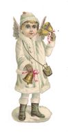 DECOUPI GAUFFRE ANGE DE NOEL -  16cm - - Anges