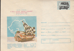 69243- DANUBE RALLY, CARS, COVER STATIONERY, 1978, ROMANIA - Cars