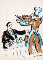 Carte 1950 Signée P.F Morvan : Menu , Traiteur , Restaurant - Morvan