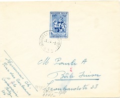 126/26 - Lettre TP 589 Secours D' Hiver BRUXELLES 1941 Vers BALE Suisse - Censure Allemande - TARIF EXACT - Cartas