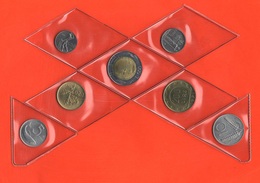 Italia 1991 Serie Dal 5 Al 500 Lire UNC 50 Lire Con ROMBO NC - Set Fior Di Conio