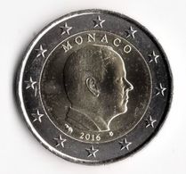 **2 EUROS  MONACO 2016  ALBERT II TRANCHE A /  Piece Peu Circulée ( Quasi Neuve )  ** - Monaco