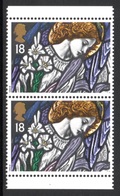 GREAT BRITAIN 1992 Christmas/Stained Glass Windows: Pair Of Stamps (ex Booklet) UM/MNH - Neufs