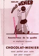 RARE GRAND BUVARD CHOCOLAT MENIER - ASSURANCES COMPAGNIES DU SOLEIL -PARIS 44 RUE DE CHATEAUDUN- - Chocolade En Cacao