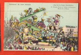 GBD-10 Carnaval De Nice XXXXI Char De La Petite Chocolatière. Litho . Dessin Mossa. Editeur Giletta Non Circulé - Carnival