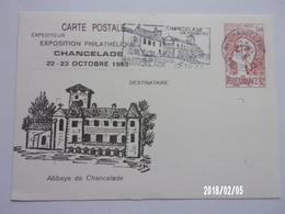 Chancelade (24) - Exposition Philatélique - 22 - 23 Octobre 1983 - Flamme Illustrée - PhilexFrance 82 1.60 - Cartes Postales Repiquages (avant 1995)