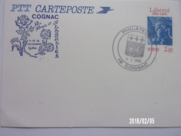 Cognac (16) - Floralies - 11-12-13 Octobre 1986 - Cachet Manuel Philatélie Cognac Au 11/10/1986 - Liberté 2.50 - Bijgewerkte Postkaarten  (voor 1995)