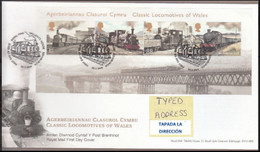 GROSSBRITANNIEN GRANDE BRETAGNE GB 2014 M/S CLASSIC LOCOMOTIVES OF WALES FDC SG MS3578 MI B87-3570-73 YT F3972 SC SH3268 - 2011-2020 Ediciones Decimales