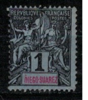 DIEGO SUAREZ       N° YVERT  :   38     ( 2 )   OBLITERE       ( O 02/48 ) - Used Stamps