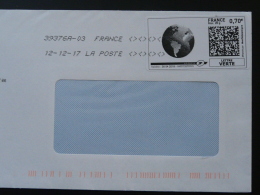 Planete Globe Terrestre Timbre En Ligne Sur Lettre (e-stamp On Cover) TPP 3776 - Autres & Non Classés