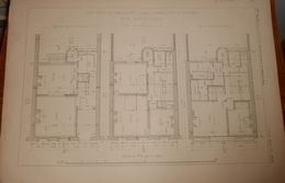 Plan D'un Petit Hôtel, Rue Jouffroy à Paris Appartenant à Madame De Plunkett. 1881. - Opere Pubbliche