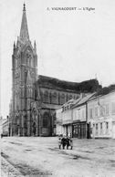 CPA - VIGNACOURT (80) - Aspect Du Quartier De L'Eglise Dans Les Années 20 - Vignacourt