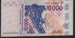 W.A.S. Burkina Faso P318Cp 10000 Francs (20)16 VF No Tear,no P.h. - Burkina Faso