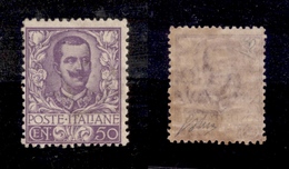 0158 REGNO - 1901 - 50 Cent Floreale (76) Nuovo Con Gomma Originale Integra - Oliva (3.150) - Andere & Zonder Classificatie