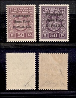 0492 OCCUPAZIONI - MONTENEGRO - 1941 - Due 50 Segnatasse (1+1a) Nei Due Colori Diversi - Gomma Integra - Bellissimi - Ce - Andere & Zonder Classificatie