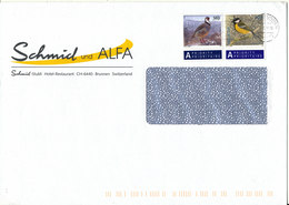 Switzerland Cover Sent To Germany 9-2-2011 Topic Stamps BIRDS (big Size Cover) - Lettres & Documents