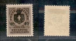 1753 LUOGOTENENZA - 1945 - 40 Cent Su 10 Recapito () - Linguellato - Andere & Zonder Classificatie