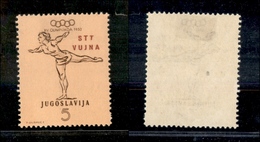 1835 TRIESTE B - 1952 - 5 Din Helsinki (56d) Con Soprastampa Rosso Bruno - Gomma Integra - Other & Unclassified