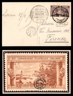 2377 POSTA AEREA - Posta Aerea Eccezionale - Livorno 28.6.25 - Cartolina Affrancata Con Coppia 50 Cent Su 55 (140) Per F - Andere & Zonder Classificatie