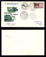 2393 POSTA AEREA - Busta Primo Volo Roma-Praga Alitalia 5.4.1960 (40) - Andere & Zonder Classificatie