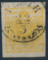 O 1850 1kr HP III Kadmiumsárga 'PESTH' Certificate: Steiner - Other & Unclassified