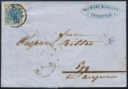 1854 9kr HP II Levélen 'TEMESVÁR' - 'EGG' - Other & Unclassified