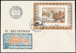 1978 Pannóniai Mozaikok Vágott Blokk FDC-n / Mi 134 Imperforate Block On FDC - Other & Unclassified