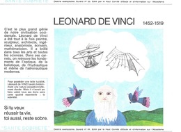 Buvard  N°  22  SANTE  SOBRIETE  Avec  Le  Peintre  LEONARD  DE  VINCI  1452 - 1519 - Lots & Serien