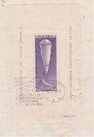 POLOGNE 1938 BLOC BALLON STRATOSPHERE SUR CARTE RECOMMANDEE DE ZAKOPANE  POUR OBERENTFELDEN SUISSE - Lettres & Documents