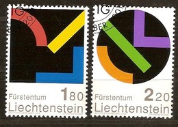 Liechtenstein 2001 Yvertn° 1222-1223 (°) Oblitéré Used Cote 9,00 Euro  Peintre Godfried Honegger - Usati