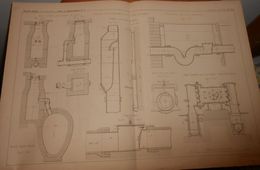 Plan De Travaux D'assainissement De La Ville De Berlin. 1881. - Travaux Publics
