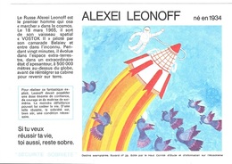 Buvard  N°  29  SANTE  SOBRIETE  Avec  Astronaute  ALEXEI  LEONOFF  Né  En  1934 - Lots & Serien