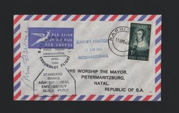 SOUTH AFRRICA BALLOON DRAKENSBERG HARRISMITH 1966 STANDARD BANK AGRICULT RELIEF - Luftpost