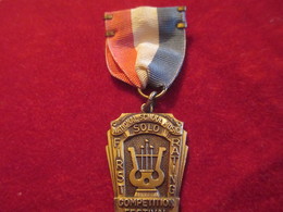 Musique/Petite Médaille Pendante/Competition Festival/National School Music/Topeka/Kansas/USA/1941        PART265 - Altri Oggetti