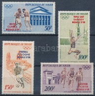 ** 1972 Nyári Olimpia: München Sor Felülnyomással Mi 348-351 - Other & Unclassified