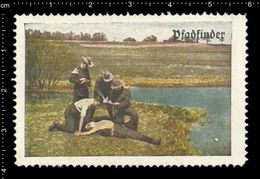 German Poster Stamp, Reklamemarke, Cinderella, Scout, Erkunden, Pfadfinder Aufstellung Stuttgart, Scout Posing Stuttgart - Oblitérés