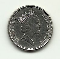 1990 - Gran Bretagna 5 Pence     ----- - 5 Pence & 5 New Pence