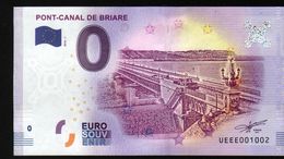 France - Billet Touristique 0 Euro 2018 N°1002 , Date D'anniversaire  (UEEE001002/5000) - PONT-CANAL DE BRIARE - Private Proofs / Unofficial