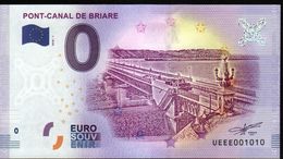France - Billet Touristique 0 Euro 2018 N°1010 , Date D'anniversaire  (UEEE001010/5000) - PONT-CANAL DE BRIARE - Privatentwürfe