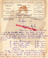 42-ST SAINT ETIENNE-RARE LETTRE MANUSCRITE SIGNEE PAUL FOUREL-COIFFEUR POUR DAMES- COIFFURE MANUCURE-9 RUE ARCOLE-1929 - Ambachten