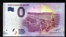 France - Billet Touristique 0 Euro 2018 N°1013 (UEEE001013/5000) - PONT-CANAL DE BRIARE - Privatentwürfe