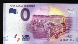 France - Billet Touristique 0 Euro 2018 N°1014 (UEEE001014/5000) - PONT-CANAL DE BRIARE - Private Proofs / Unofficial