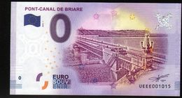 France - Billet Touristique 0 Euro 2018 N°1015 (UEEE001015/5000) - PONT-CANAL DE BRIARE - Privatentwürfe