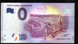 France - Billet Touristique 0 Euro 2018 N°1018 (UEEE001018/5000) - PONT-CANAL DE BRIARE - Prove Private