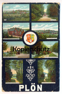 ALTE POSTKARTE PLÖN KAISERIN AUGUSTE VICTORIA GYMNASIUM PRINZENHAUS PRINZEN BAHNHOF IM SCHLOSSGARTEN PRINZENBRÜCKE AK - Ploen