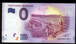 France - Billet Touristique 0 Euro 2018 N°1021 (UEEE001021/5000) - PONT-CANAL DE BRIARE - Privatentwürfe