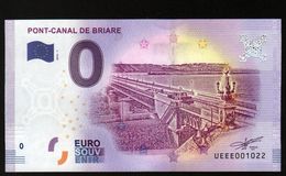 France - Billet Touristique 0 Euro 2018 N°1022 (UEEE001022/5000) - PONT-CANAL DE BRIARE - Privatentwürfe