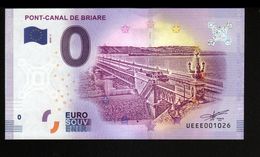 France - Billet Touristique 0 Euro 2018 N°1026 (UEEE001026/5000) - PONT-CANAL DE BRIARE - Private Proofs / Unofficial