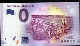 France - Billet Touristique 0 Euro 2018 N°1029 (UEEE001029/5000) - PONT-CANAL DE BRIARE - Prove Private